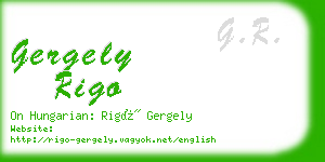 gergely rigo business card